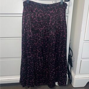 Whistles Velvet Leopard Skirt
